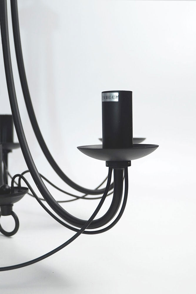 Zanzibar 5 Light Chandelier Black - LL002CH015B