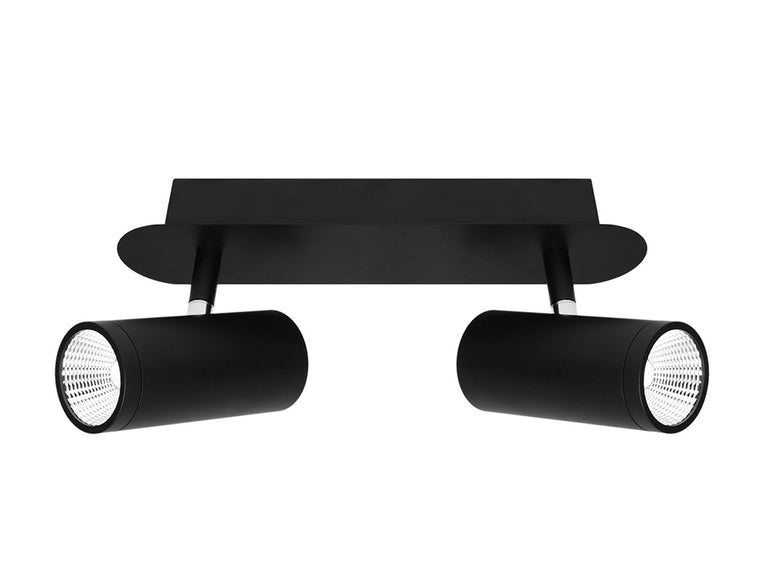 Urban 2 Light Dimmable 10 Watt LED Rail Black / Cool White - URB2RBLK