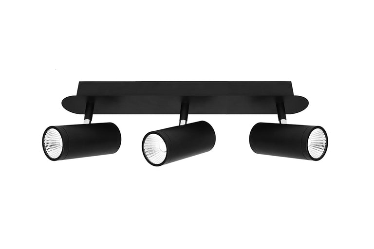 Urban 3 Light Dimmable 15 Watt LED Rail Black / Cool White - URB3RBLK