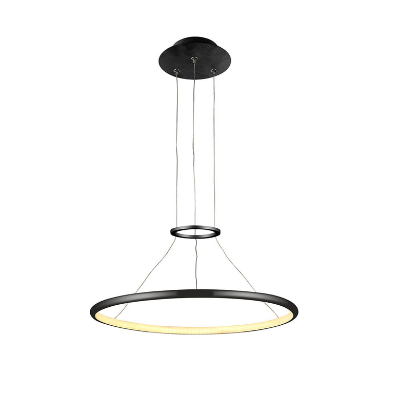 Slimline 20W LED Dimmable 400mm Ring Light Black / Warm White - URINGSLIM-40-BLK