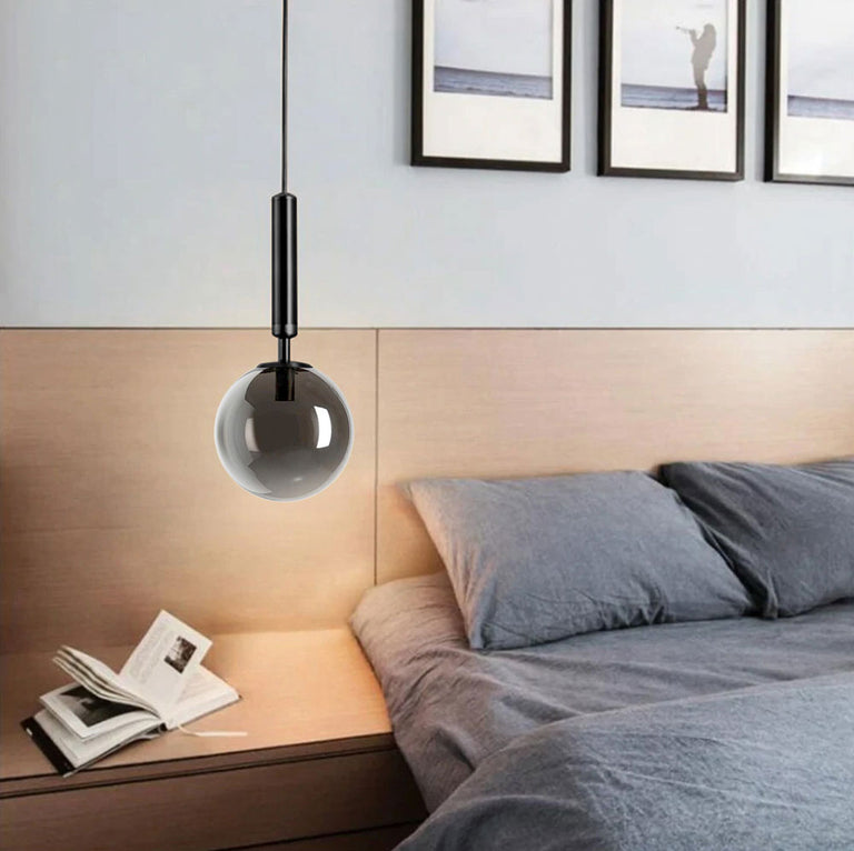 Victoria 150mm Pendant Black / Smoke