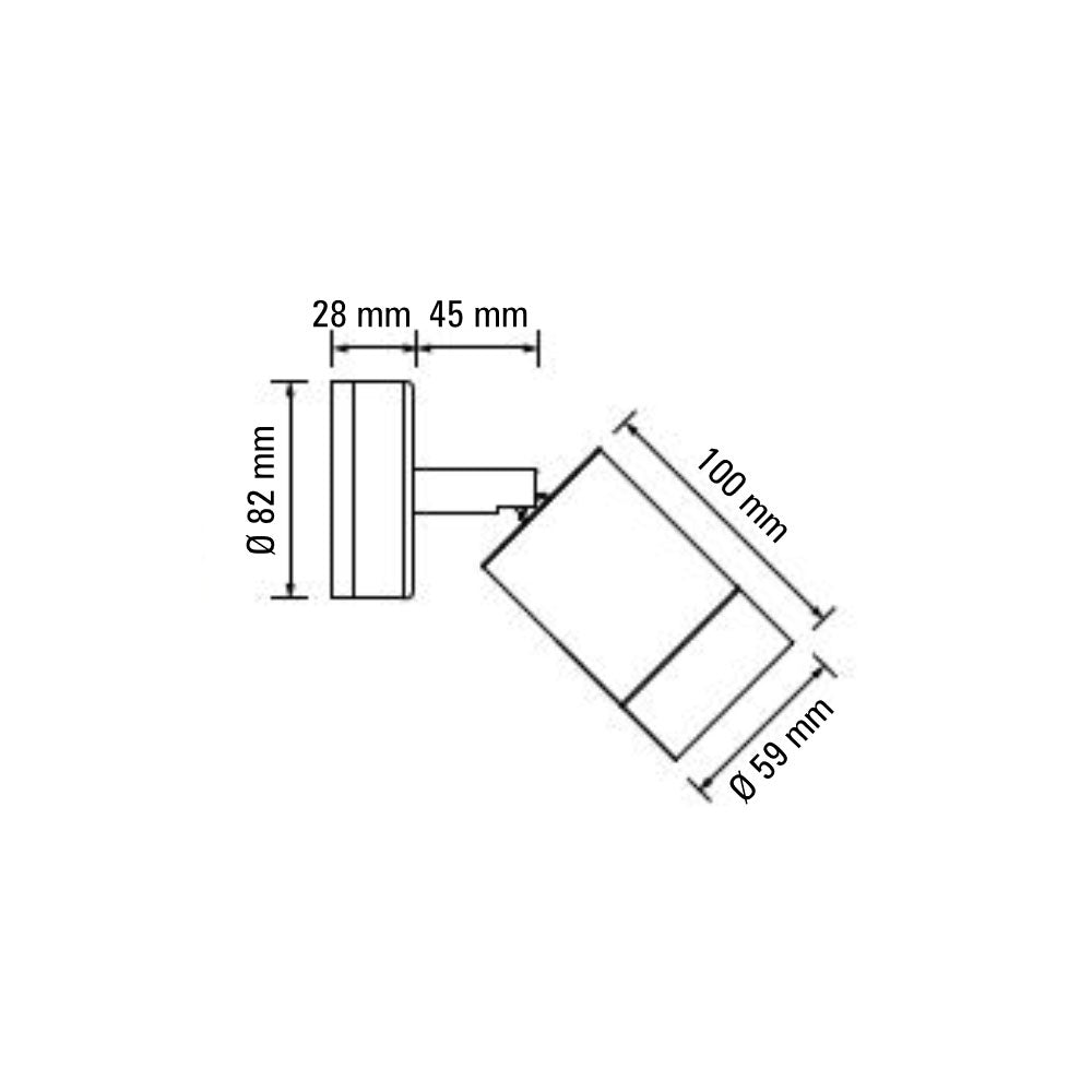 Villa 240V 316 Stainless Steel Single Adjustable Wall Pillar Light - LS751V