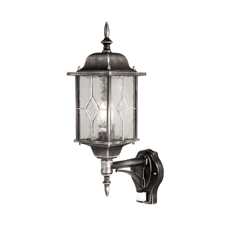 Wexford PIR Wall Lantern Black / Silver - WX1/PIR