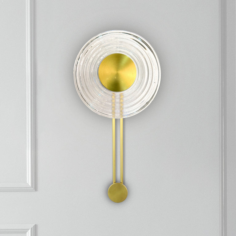 Whirl Tall 280 LED Wall Light Brass