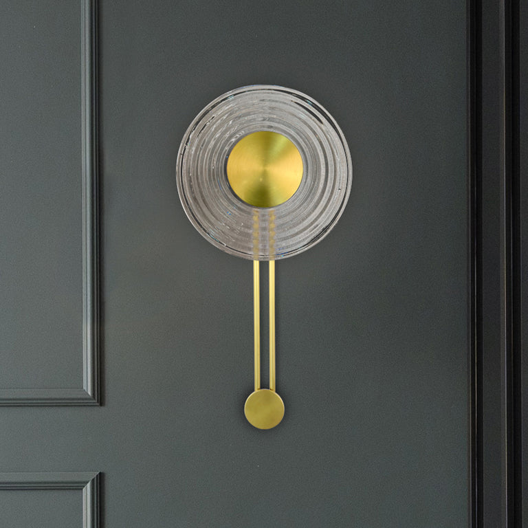 Whirl Tall 280 LED Wall Light Brass