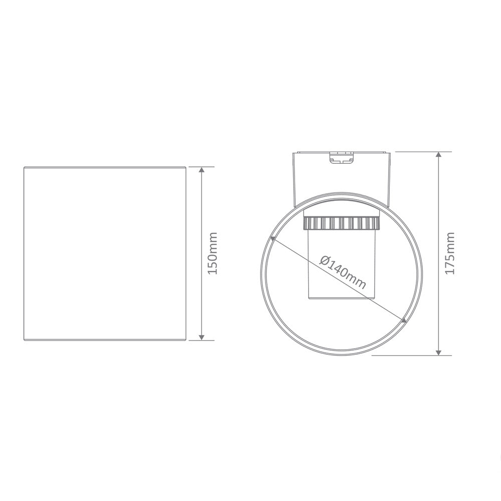 Whisper 10.5W LED 240V Wall Light Black / White - 19681