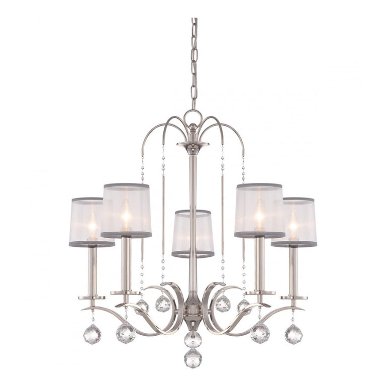Whitney 5 Light Chandelier Imperial Silver - QZ-WHITNEY5