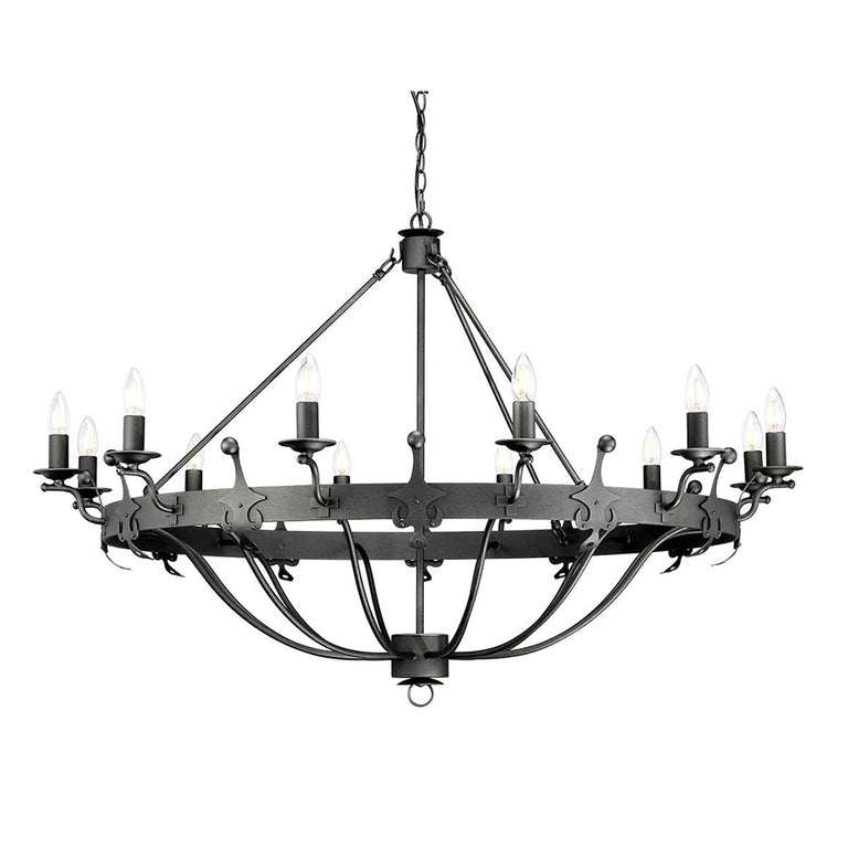 Windsor 12 Light Chandelier Graphite - WINDSOR12-GR