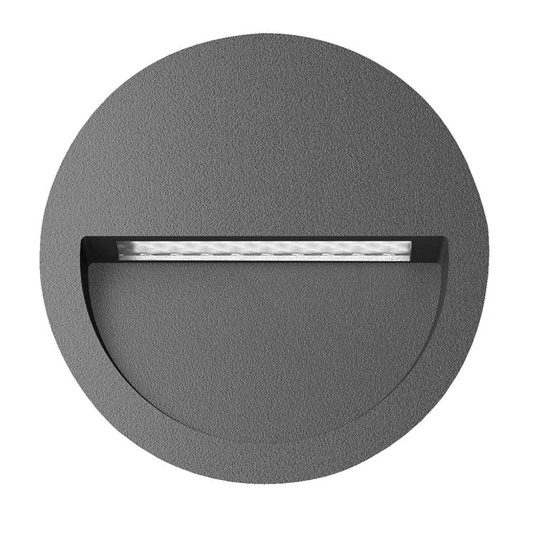 Zac-4 4W LED 240V Round Recessed Light Dark Grey / Warm White - 19729