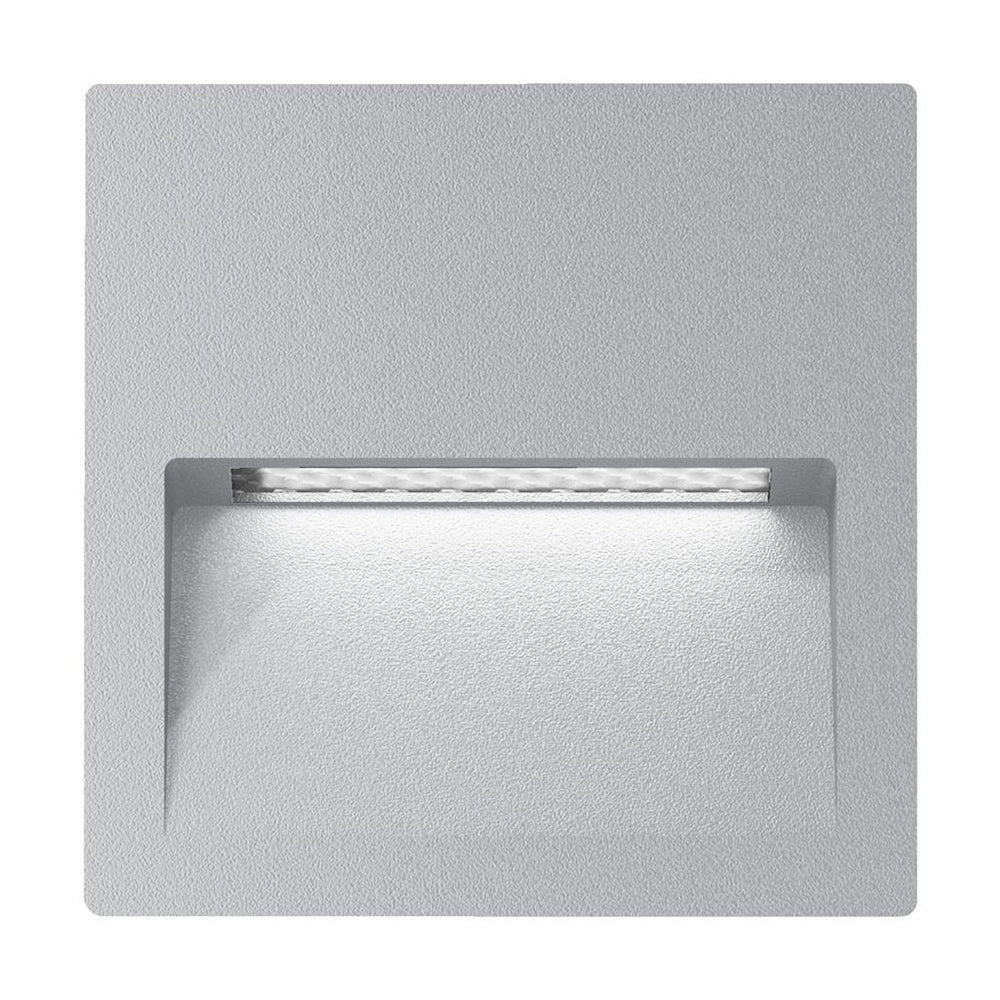 Zac-4 4W LED 240V Square Recessed Light Silver / Warm White - 19739