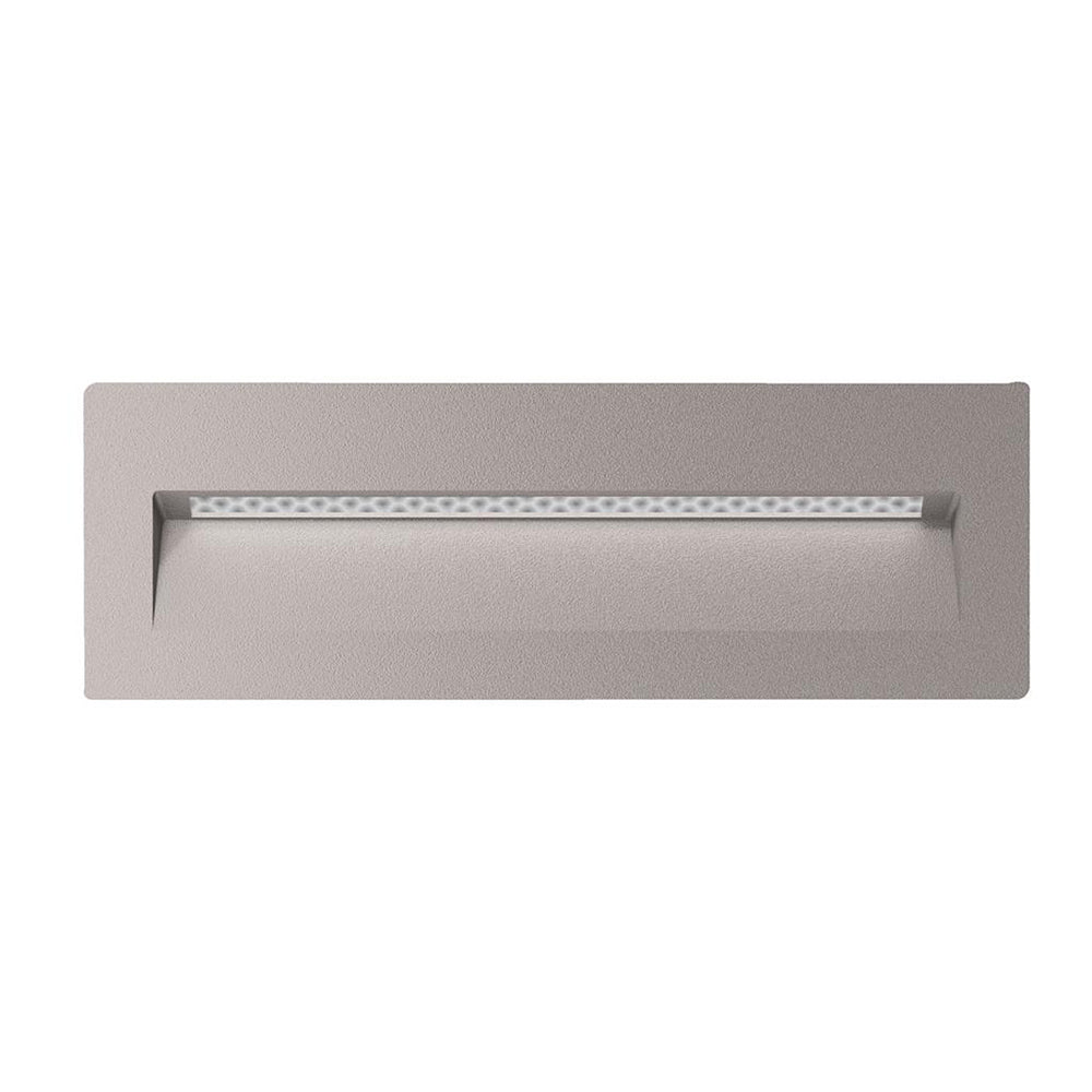 Zac-8 8W LED 240V Rectangular Recessed Brick Light Silver / White - 19765