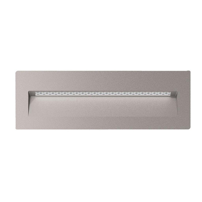 Zac-8 8W LED 240V Rectangular Recessed Brick Light Silver / White - 19765