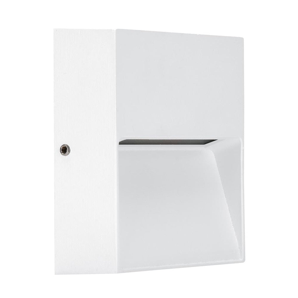 Zeke Square 4W 240V LED Surface Mounted Step Light White / White - 19711