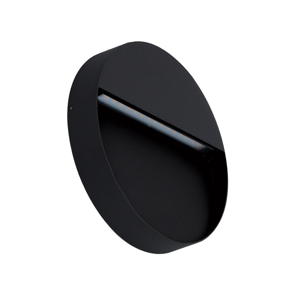 Zeke 9W 240V Round LED Wall Light Black / White - 19515