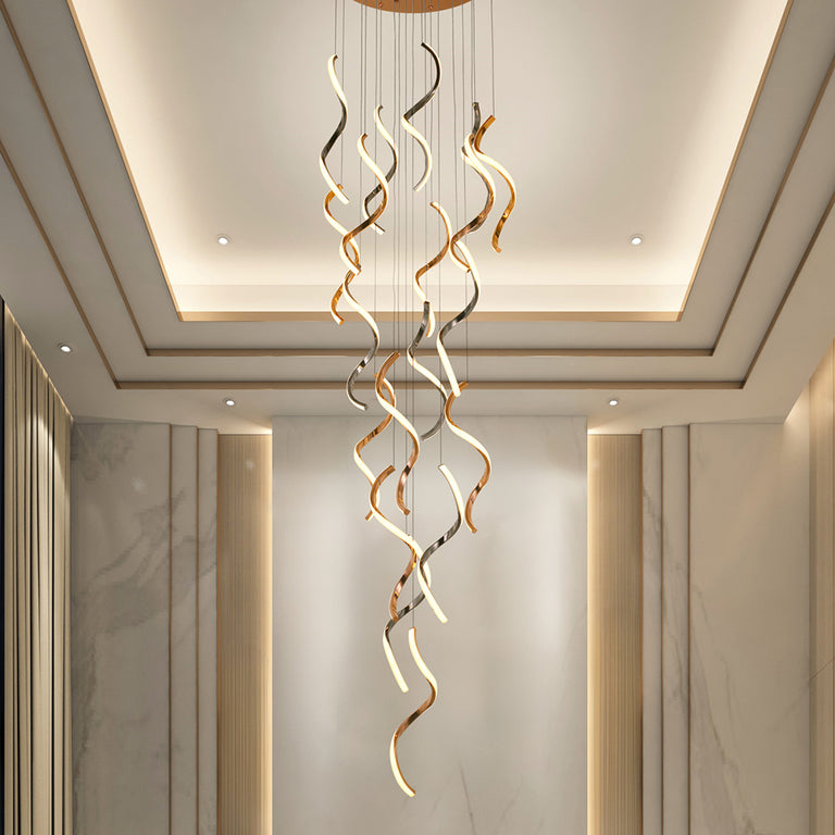 Ziggy 19 Light LED Pendant Rose Gold / Black