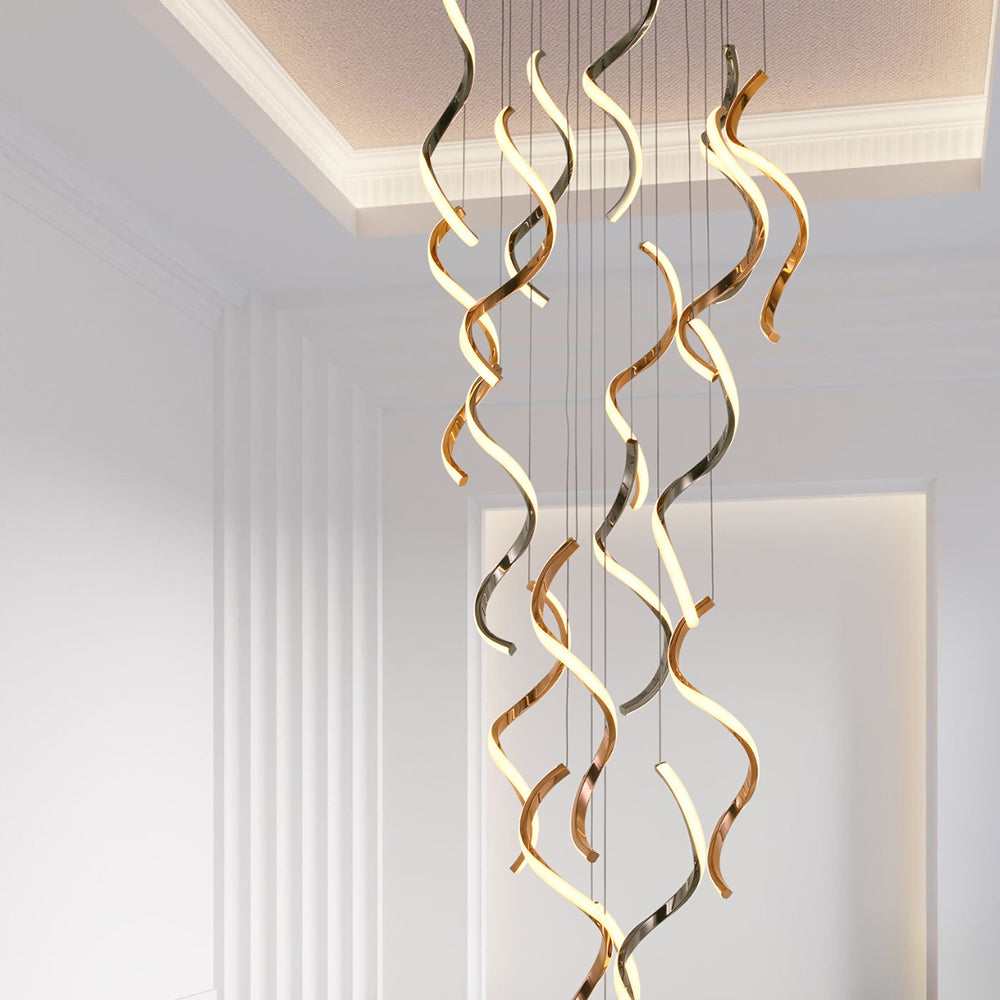 Ziggy 19 Light LED Pendant Rose Gold / Black