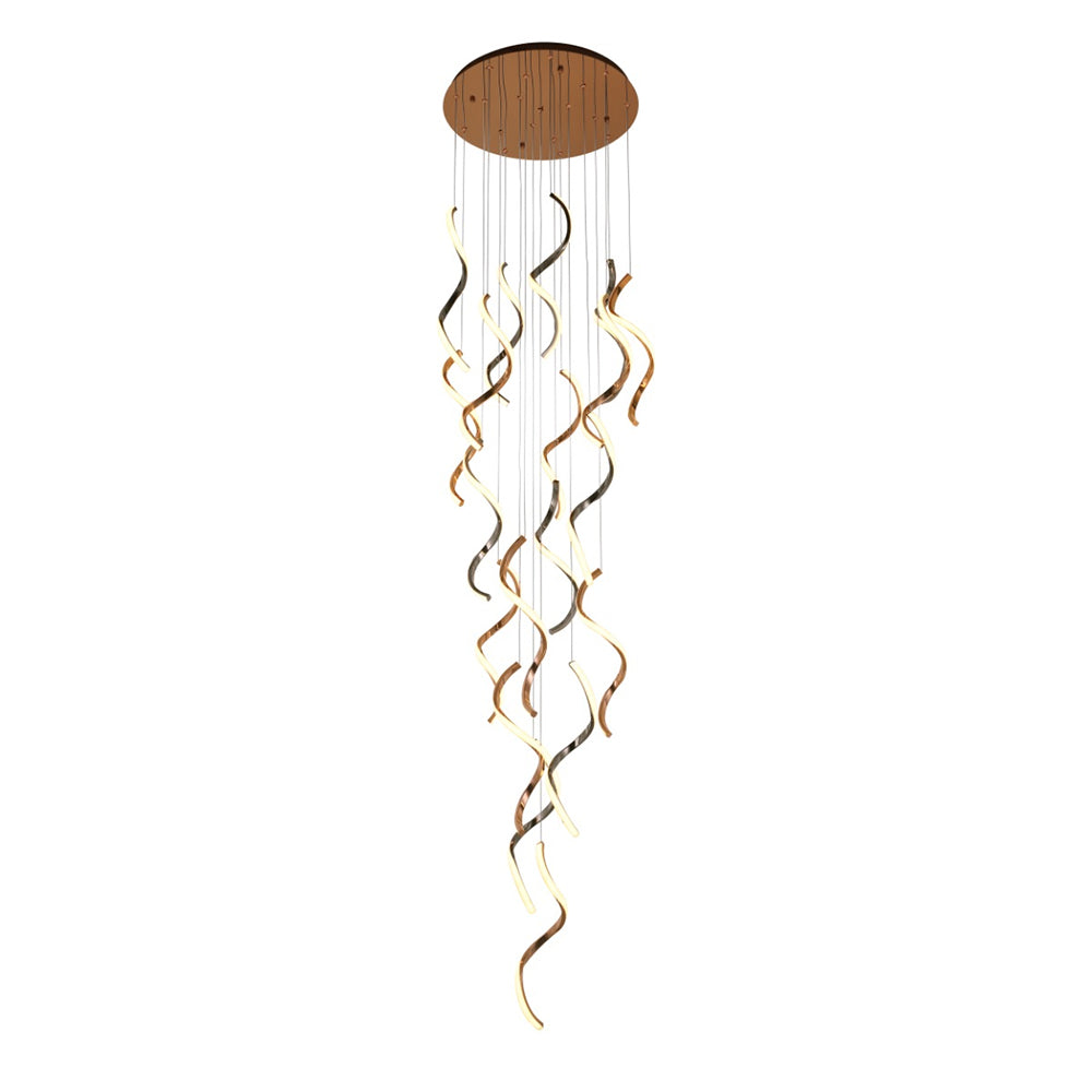 Ziggy 19 Light LED Pendant Rose Gold / Black