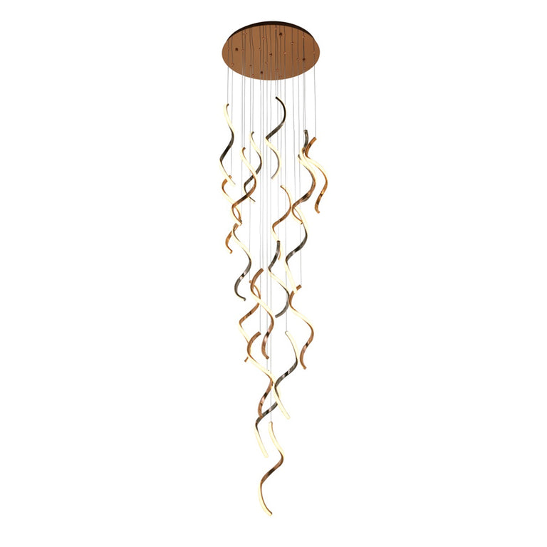 Ziggy 19 Light LED Pendant Rose Gold / Black