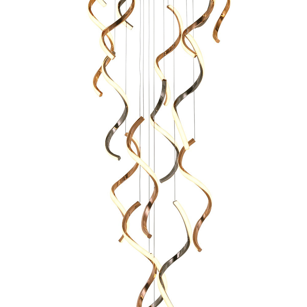 Ziggy 19 Light LED Pendant Rose Gold / Black