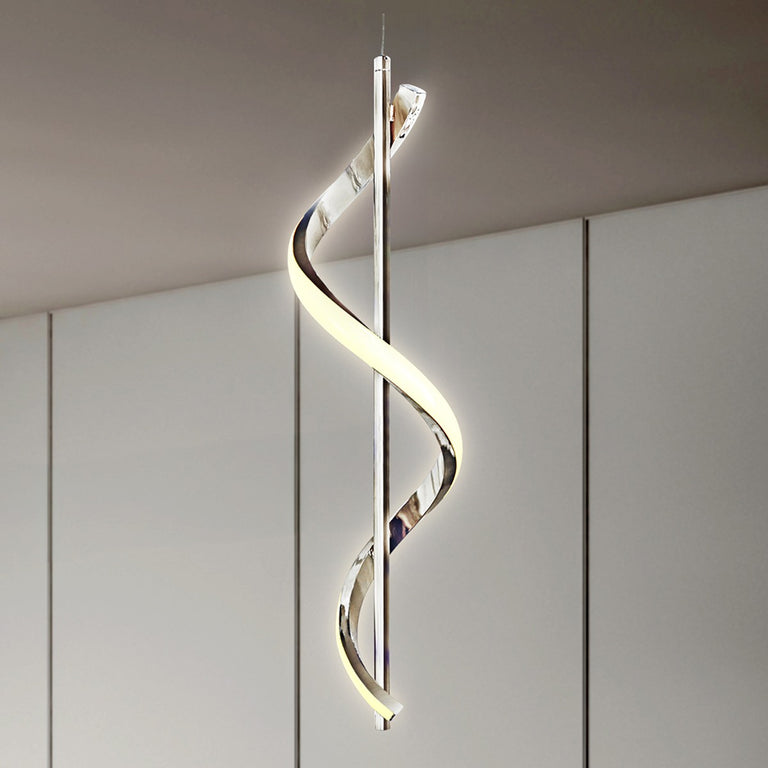 Ziggy 1 Light LED Pendant Chrome
