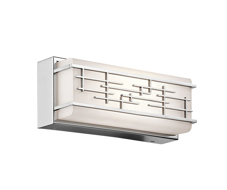 Zolon 14W LED Small Bathroom Wall Light Polished Chrome / Warm White - KL/ZOLON/S/BATH