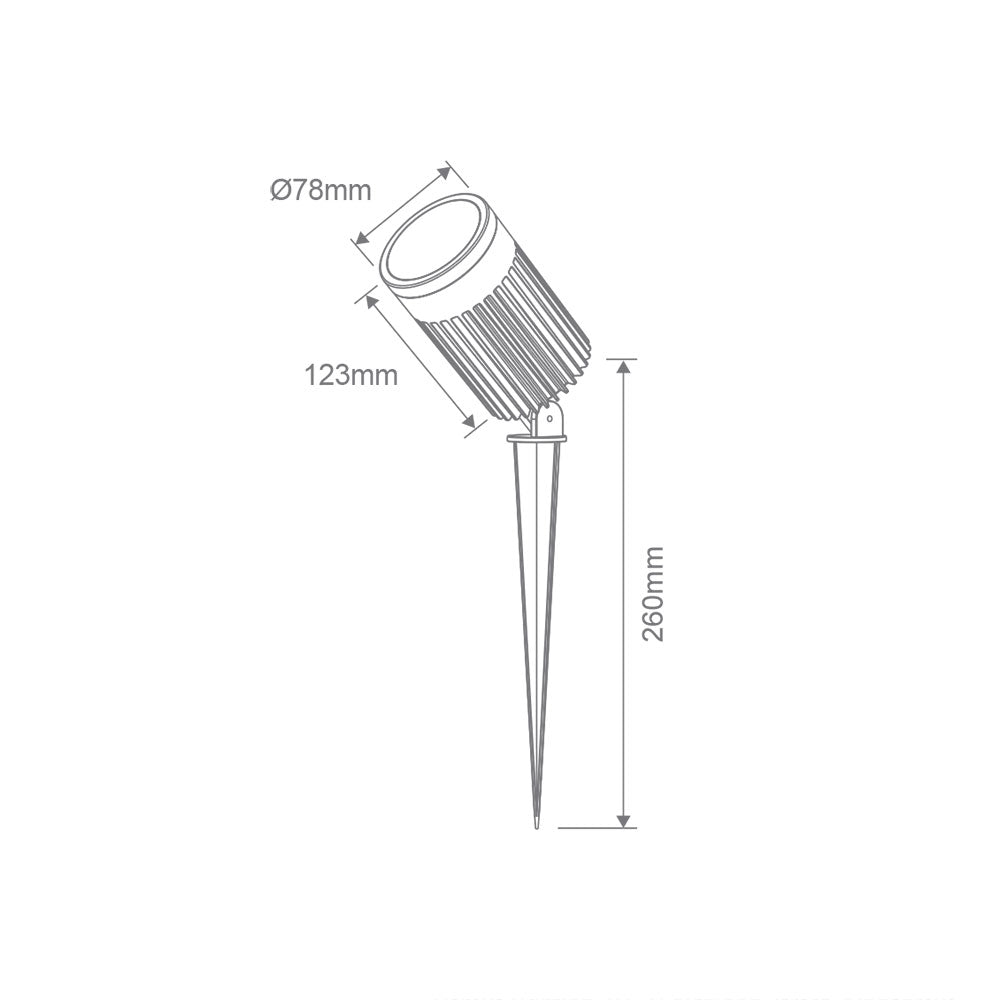 Zoom-Pro 30W LED 12V ~ 24V DC Spike Light Black / Tri-Colour IP67 - 25709