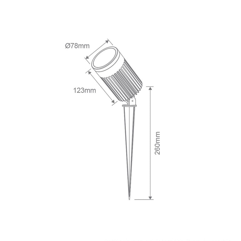 Zoom-Pro 30W LED 12V ~ 24V DC Spike Light Black / Tri-Colour IP67 - 25709
