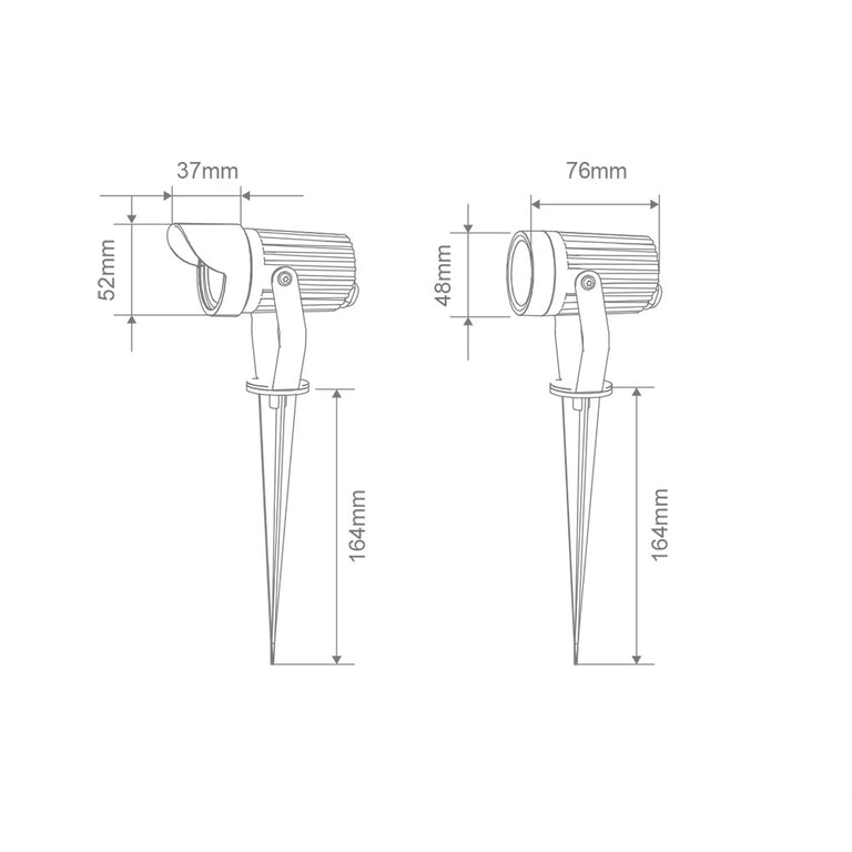 Zoom-Pro 5W LED 12V ~ 24V DC Spike Light Black / Tri-Colour IP67 - 25702