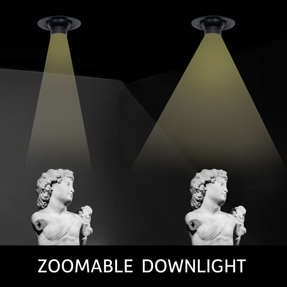 Zoom 8W LED Downlight Black / Cool White