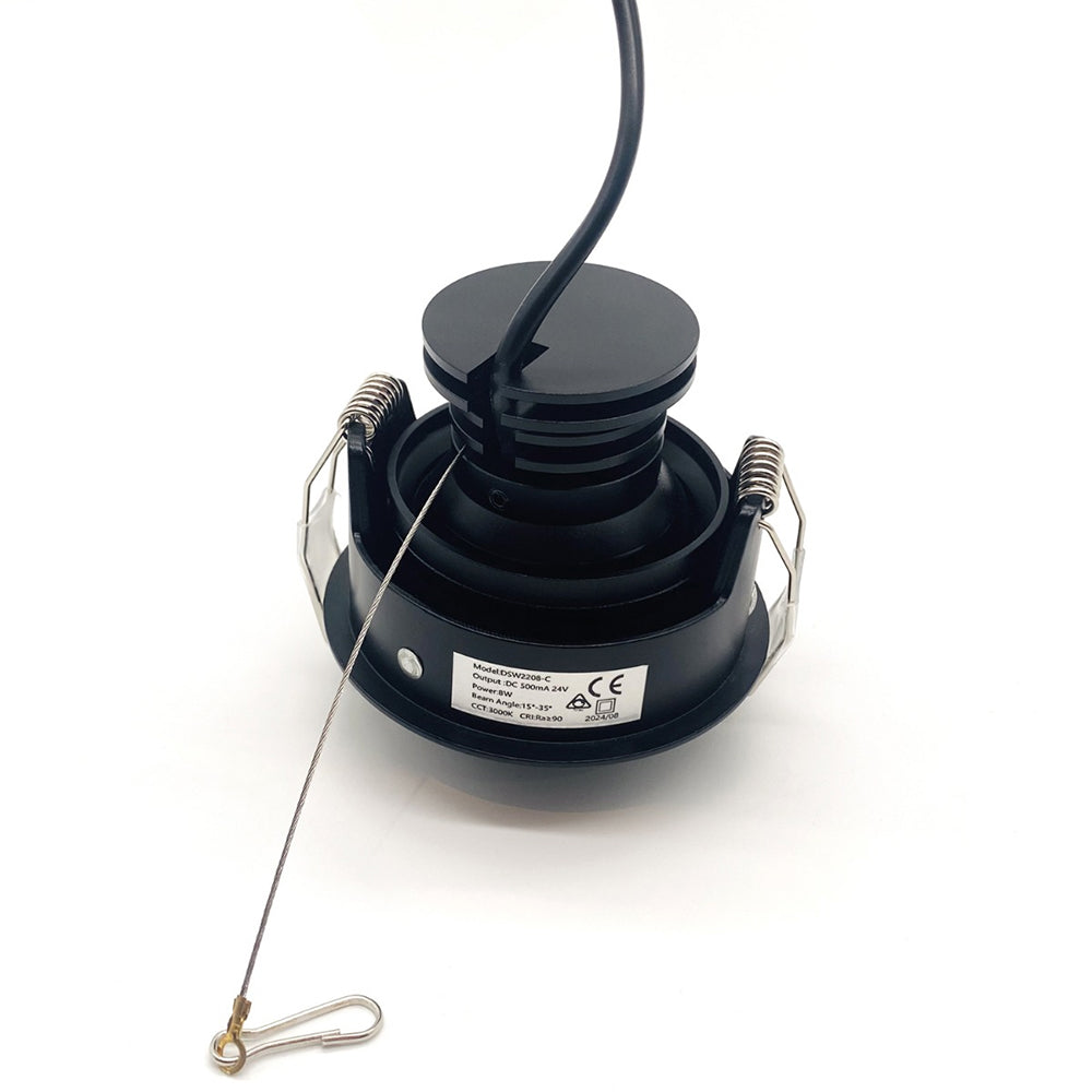 Zoom 8W LED Downlight Black / Cool White
