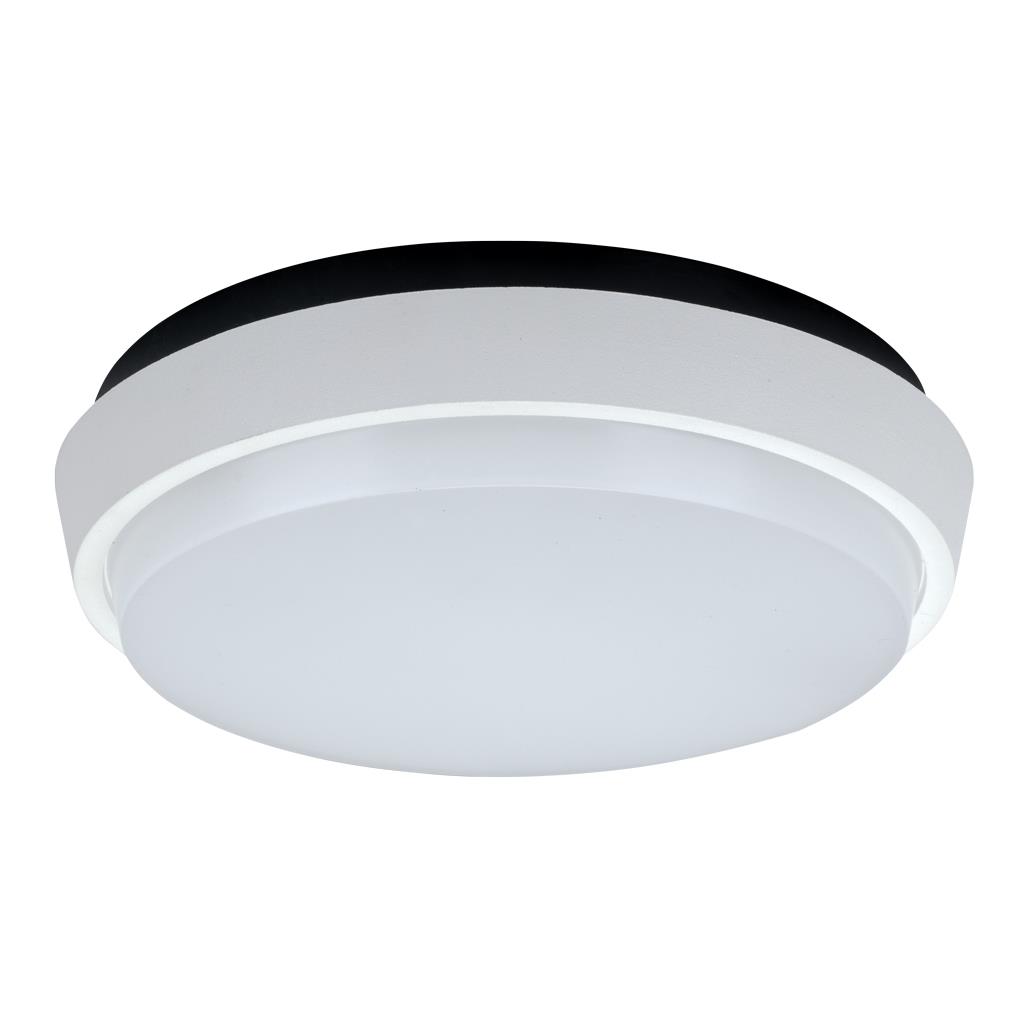Disc 9 Watt Splashproof Dimmable Round LED Ceiling Light White / White