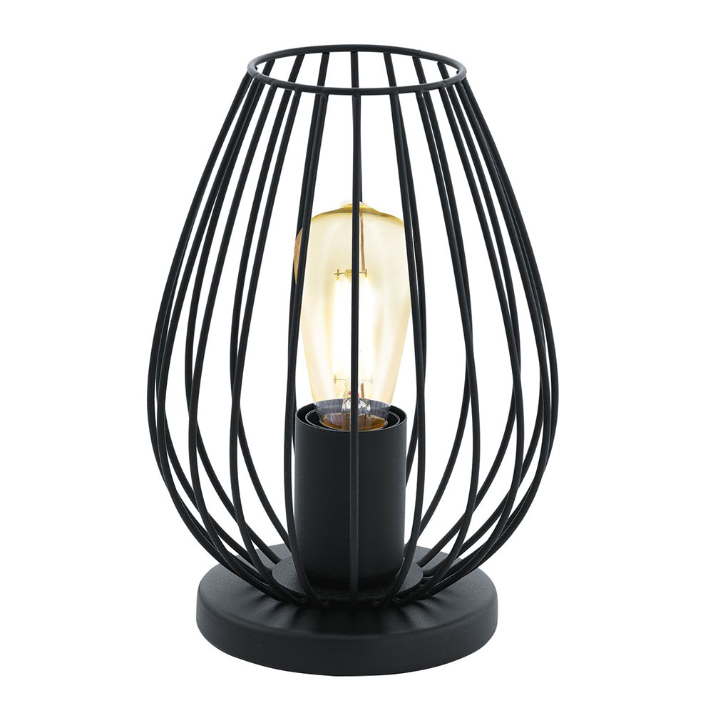 Newtown Vintage Wire Cage 1 Light Table, Wire Cage Table Lamp