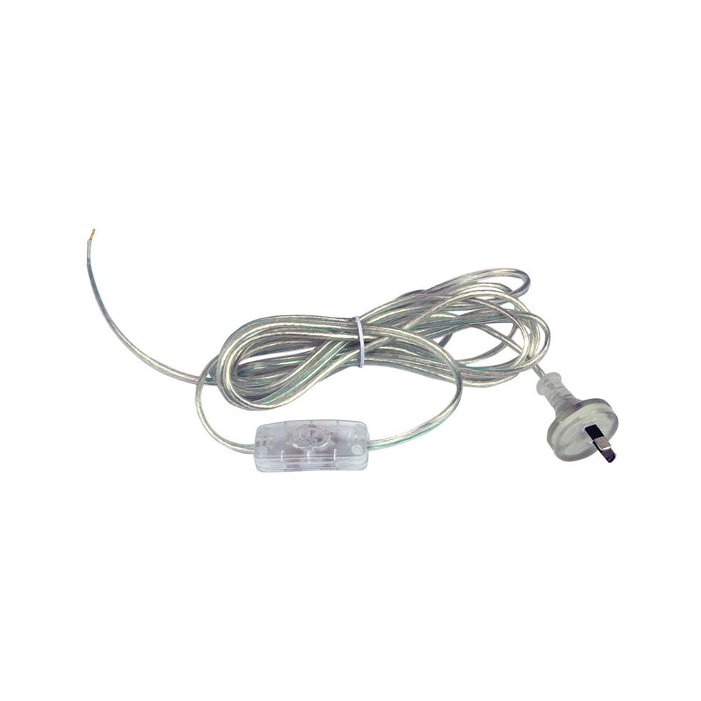Swtched Lead Double Insulated With Plug Clear OLA02/12CL