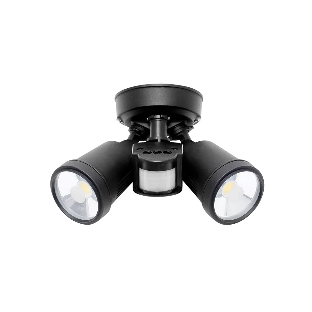 Otto 24W LED Twin Floodlight Ceiling Mount With Motion ...