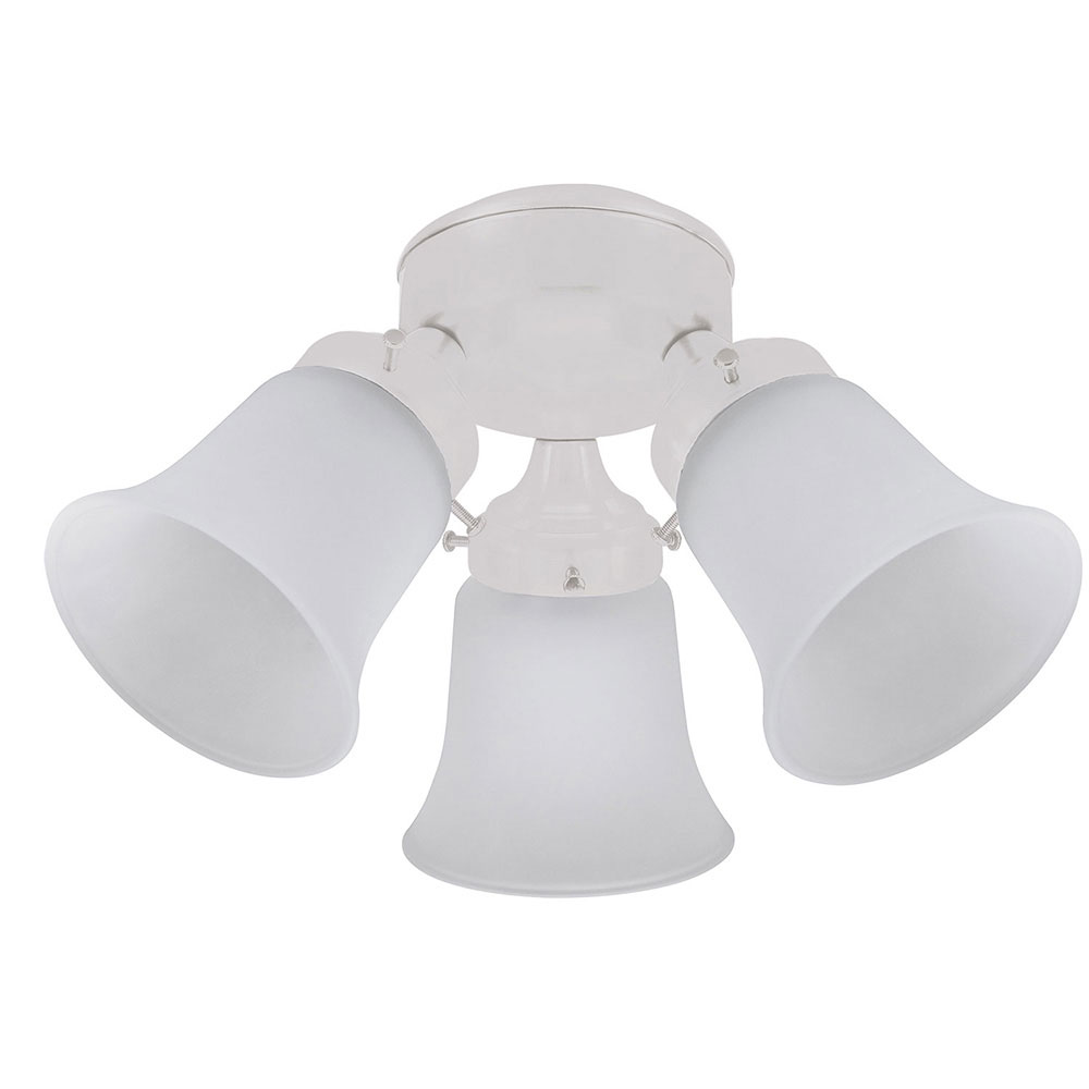 3 Light Ceiling Fan Kit White 24316, Hunter Fan Light Replacement Kit