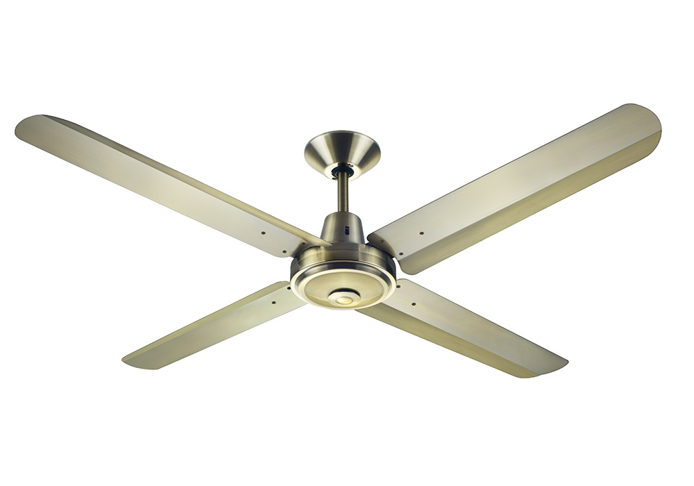 Typhoon M3 52 Ac Ceiling Fan Antique Brass With Aluminium Blades A3