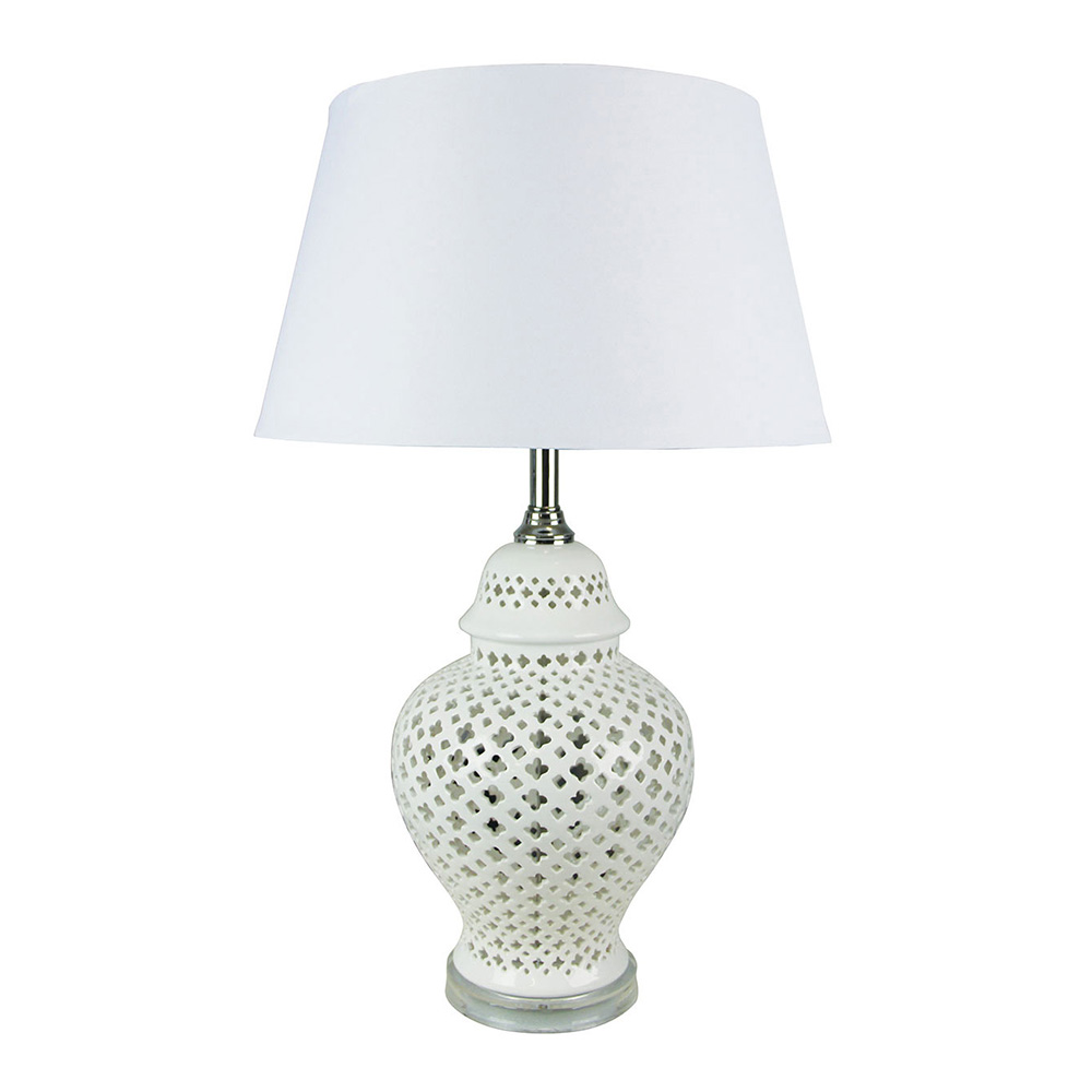 white ceramic table lamps