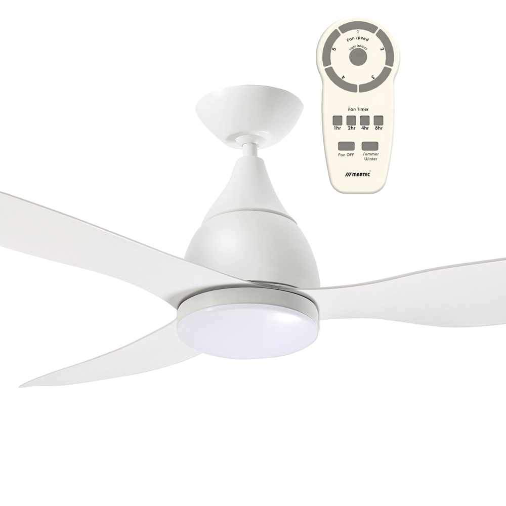 Vantage 52 Dc Ceiling Fan White With 20w Dimmable Led Light Tri Col