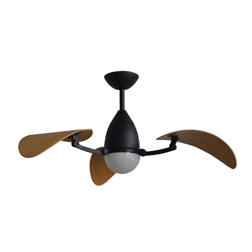 Vampire Dc 42 Ceiling Fan Matt Black Motor Bamboo Blades With 15w