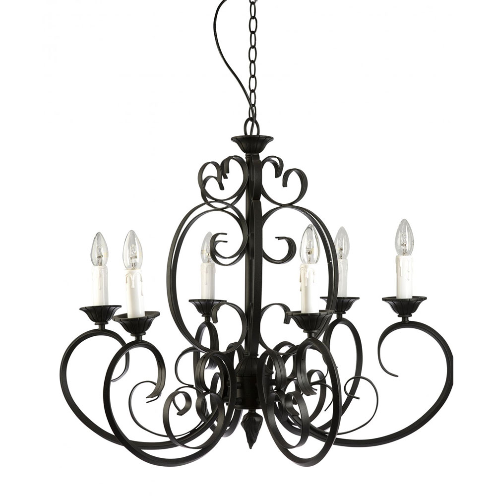 Candle 9 Light Chandelier Large Black MD40059BLK