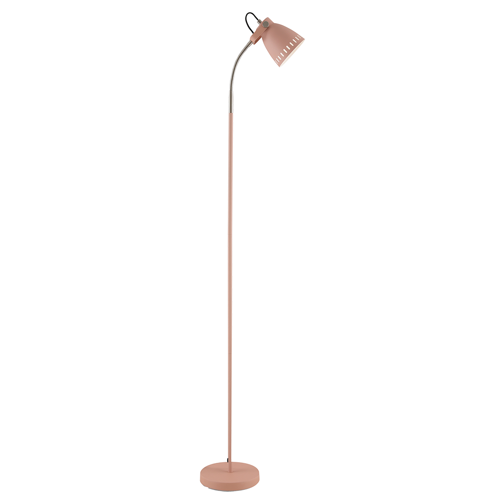 Nova Adjustable Metal Floor Lamp Pink, Pink Floor Lamp Uk
