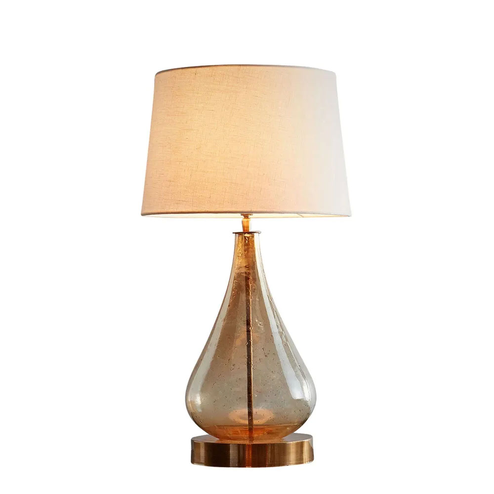 gold and glass lamp