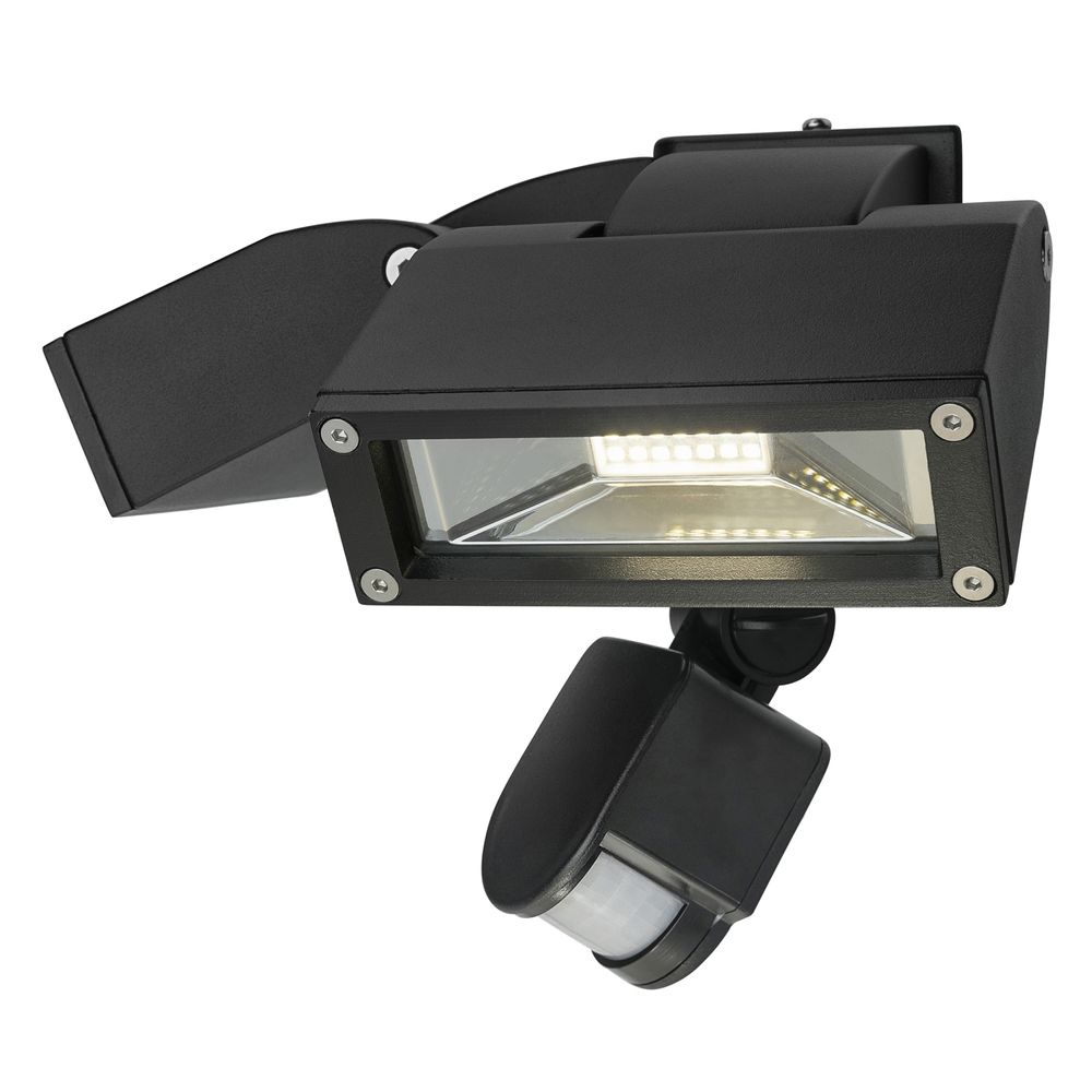 Nighthawk Modern 24w Led Floodlight With Sensor Black Cool White 2