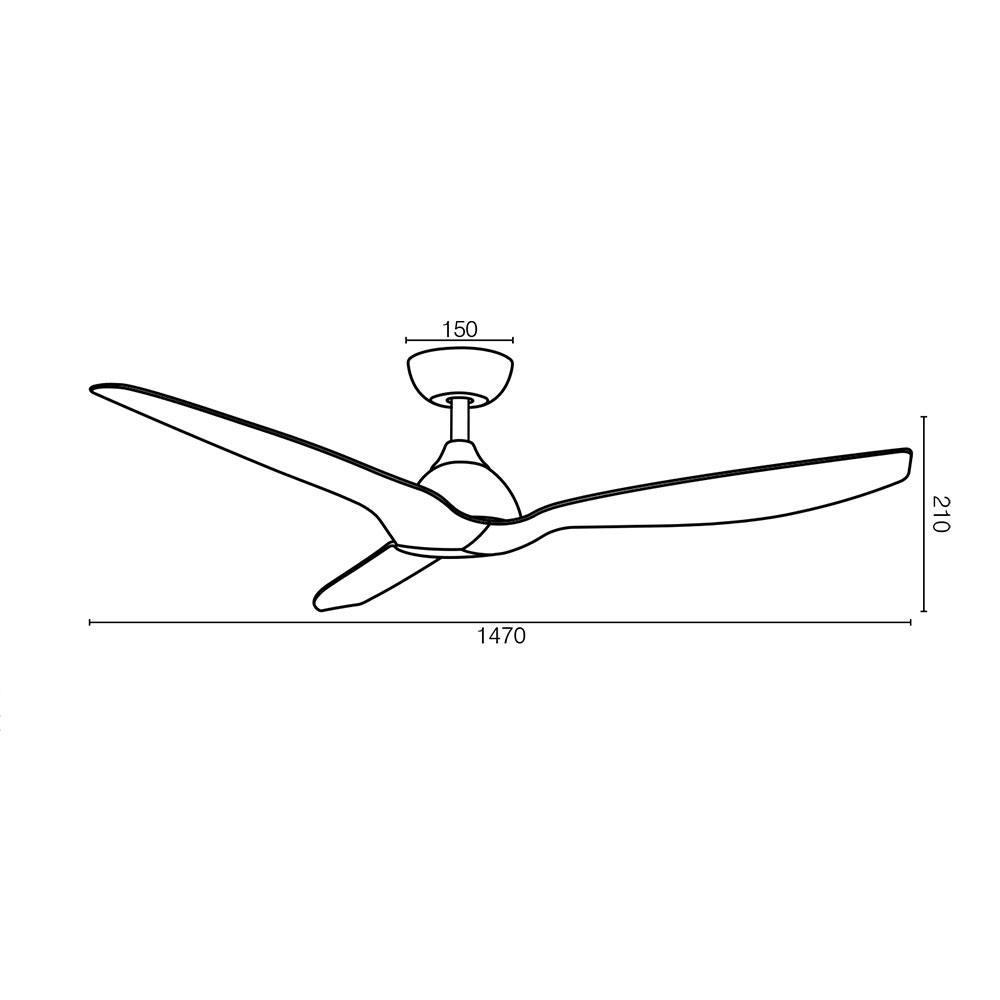 Durban 58" DC Ceiling Fan Matt White / Light Beechwood 22204/37