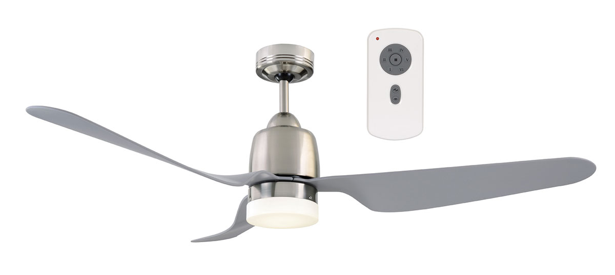 Manly Dc Ceiling Fan 1300mm 52 With Dimmable 12w Led Light Remote B