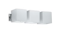 Cube Glass 3 Light Wall Light White - WLC2163