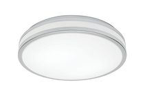 Dawn 20W Dimmable LED Oyster IP44 Round Aluminium / Cool White - MA2920WHT