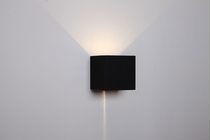 Cube 6.8W LED Exterior Up/Down Wall Light Black - Toca1