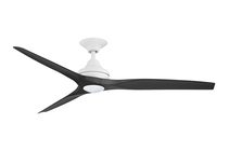 Spitfire 2 60" AC Ceiling Fan With 17W Dimmable LED Matt White Motor / Black Polymer Blades - MS21MW + BS21BL + SPI17LED