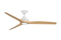 Spitfire 2 60" AC Ceiling Fan With 17W Dimmable LED Matt White Motor / Natural Polymer Blades - MS21MW + BS21NA + SPI17LED
